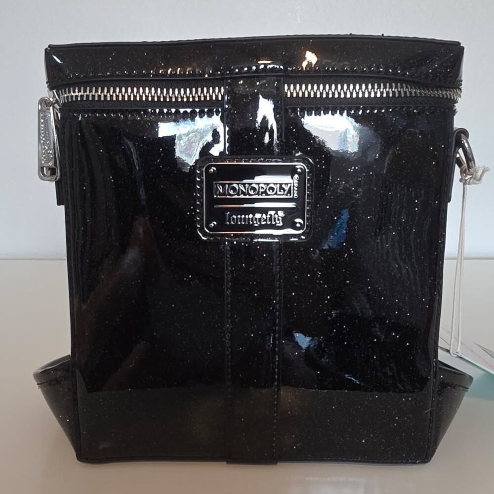 Loungefly Monopoly 90th Anniversary Top Hat Glitter Figural Crossbody Bag | NWT - Picture 3 of 7